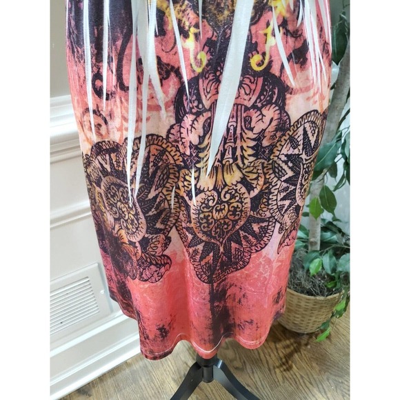 DNLA Sport Women's Polyester Scoop Neck Short Sleeve Knee Length Dress Size L - Picture 4 of 10